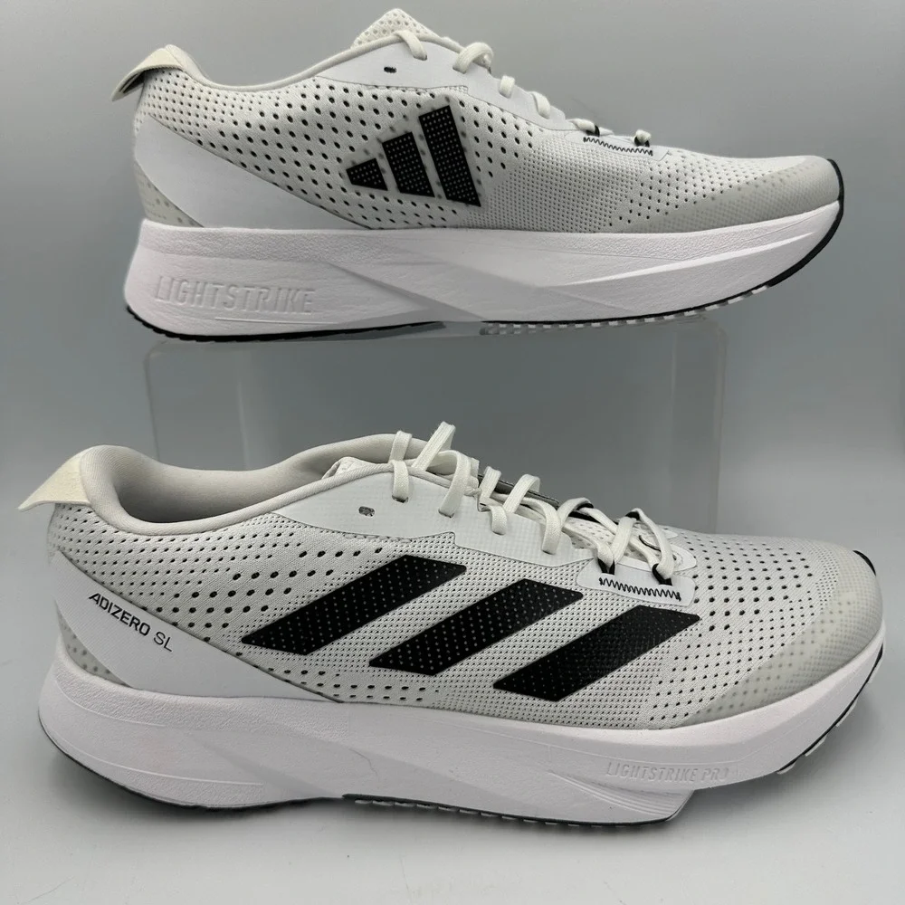 Adidas Adizero SL Running Shoes Men 9 Cloud White Black HQ1352 Lightstrike PRO